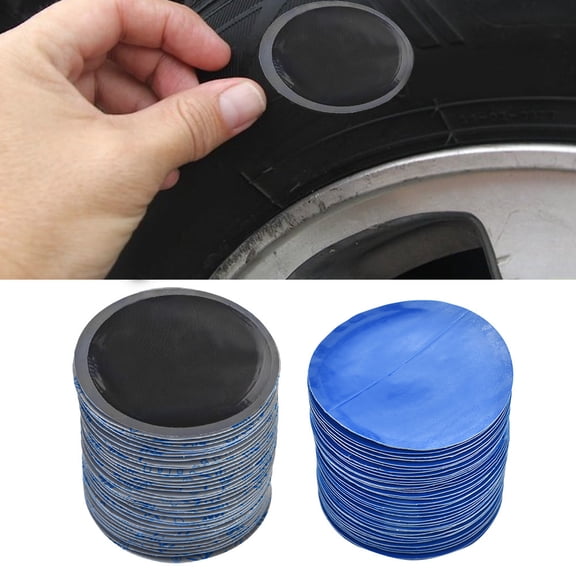 M Buder 36 Pcs Natural Rubber Round Tire Repair Cold Patch Tubeless Puncture Fix Kit 3.1 inches / 80 mm