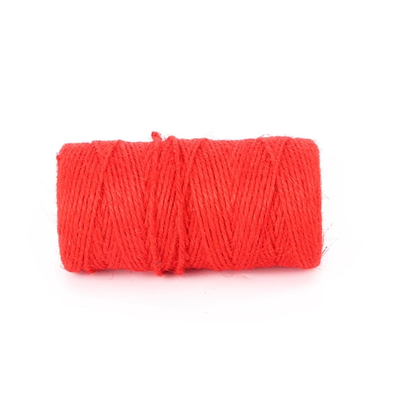 M Buder 3937 inches / 100 m Natural Jute Hemp Twine Rope for DIY Crafts Gardening Home Decoration Gift Packaging, Red