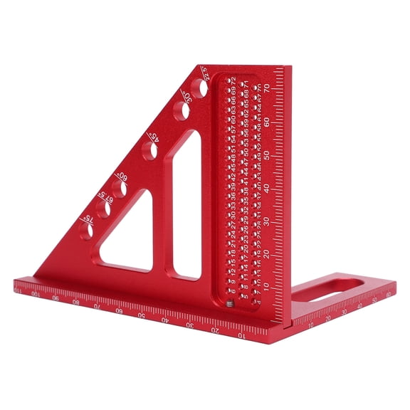 M Buder 3D Miter Triangle Ruler Multifunctional Slim Lightweight Carpenter Square High Accuracy Multi Angle Measuring Tool for Woodworking, Black