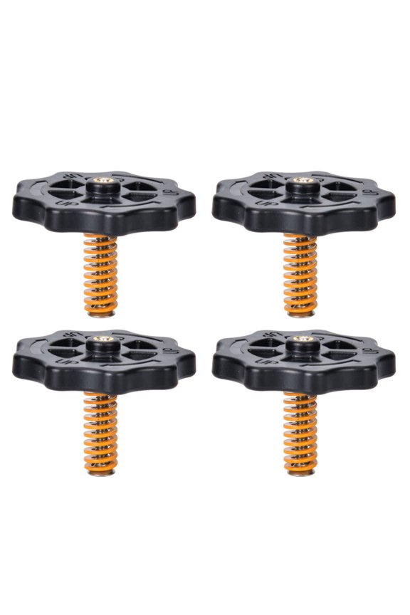 3D Printer Hot Bed Leveling Kit M4 Hand Twisted Nuts Springs Screws, Premium Replacement Parts for Perfect Print Adhesion, Multicolor (2 inches / 50.8 mm) [cite: 6]