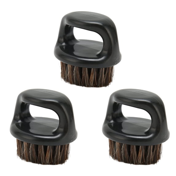 M Buder 3Pcs Men Beard Brush Burr Free Round Handle Comfortable Practical Facial Beard Cleaning Shaving Brush Salon Styling Tool For Daily Men Grooming Needs