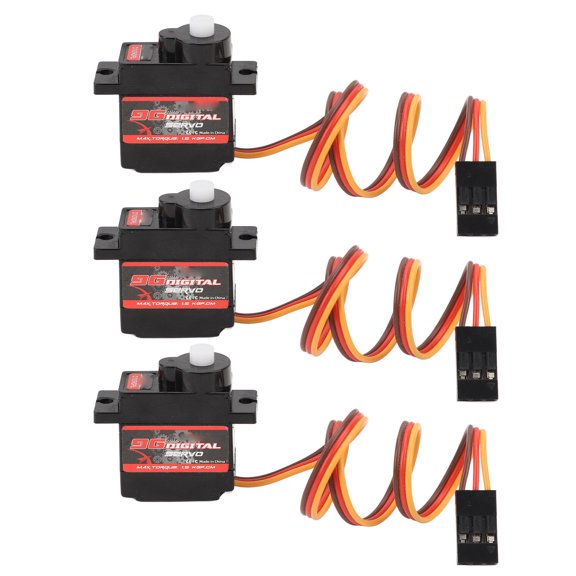 M Buder 3Pcs RC Servo Lightweight High Torsion Fast Response Micro Motor Replacement for Remote Control Car Fixed Wing Aircraft Robot DIY Projects DC 4.8-6V (0.89 inches / 22.5 mm)