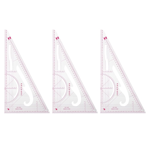 M Buder 3Pcs Sewing Garment Ruler Clothing Bendable Draw Multifunctional Curve Embroidery Ruler (9 inches / 23 cm)