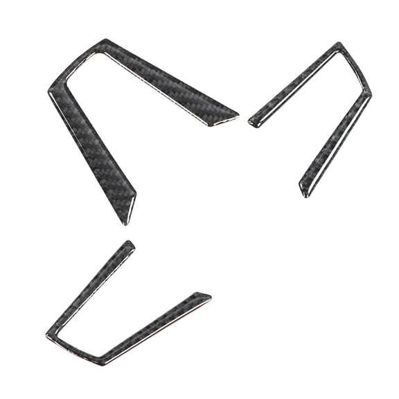 M Buder 3Pcs Steering Wheel Button Frame Trim Carbon Fiber Sticker Fit for Mazda MX-5 ND 2016-2020