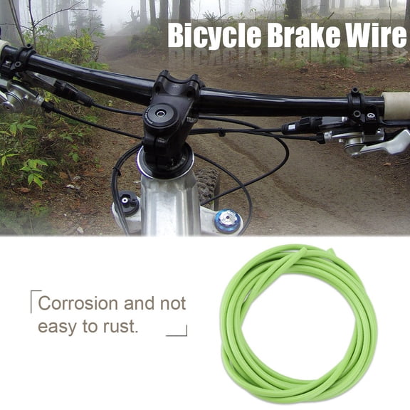 M Buder 3meters Bicycle Brake Cable Bike Wires for Road MTB Bikes, 118.11 inches / 3 m, Green