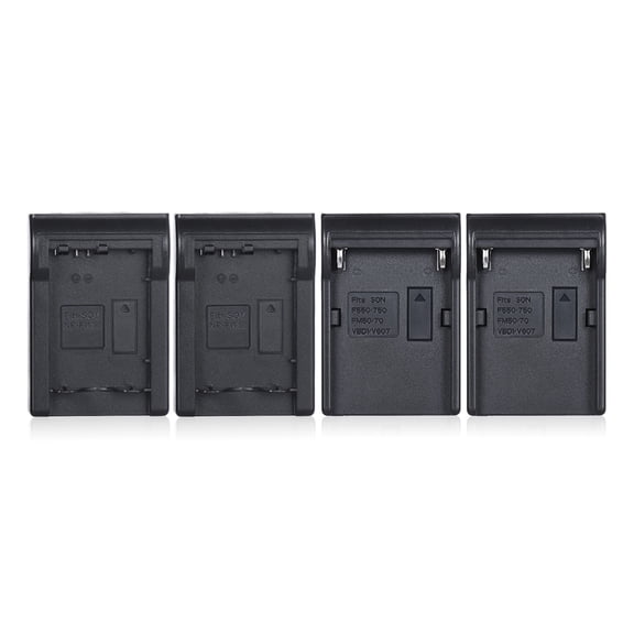 M Buder 4-Channel Digital Camera Battery Charger with LCD Display EU Plug NP-FW50 NP-F970