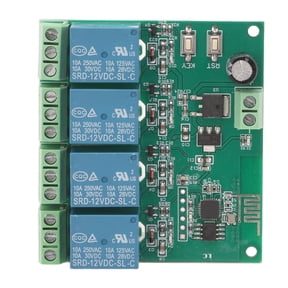 M Buder 4 Channel Relay Module ESP8266 Chip WiFi Wireless Control Quad Relay Board for Electronic Equipment DC12V, 3.94 inches / 10 cm Length, Smart Home Automation Component