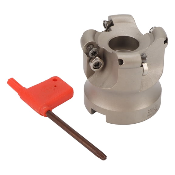 M Buder 4 Flute Face Mill Head Spiral Offset CNC Lathe Milling Cutter Tool for APMT1204 Insert, 40Cr Steel, Heavy Duty Metal Processing Accessory, 3.15 inches / 8.00 cm