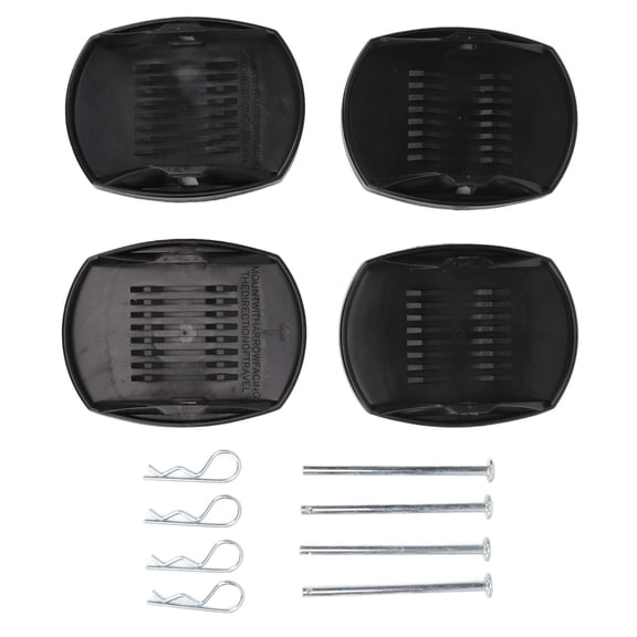 M Buder 4-Pack RV Jack Pads Set, Plastic Wheel Foot Leg Support Leveller Parking Auxiliary Balance Blocks for Trailer Caravan, 7.48 in / 19 cm