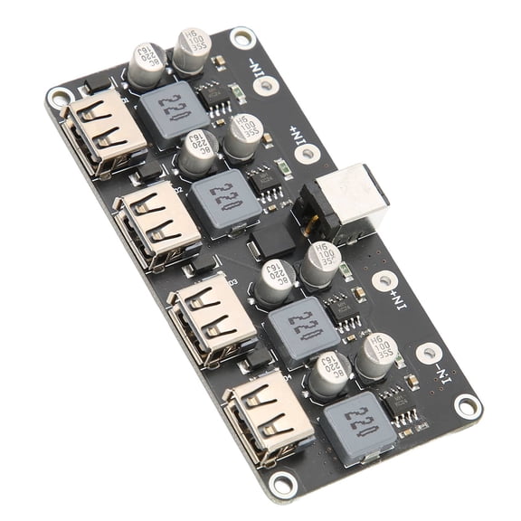 M Buder 4 Way Fast Charge Module 12V 24V to QC3.0 Power Buck USB Phone Charging Converter Board, 4-Channel DC-to-DC step-down Step Down Power Supply Voltage Regulator Module (15.00x8.00x2.00 inches)