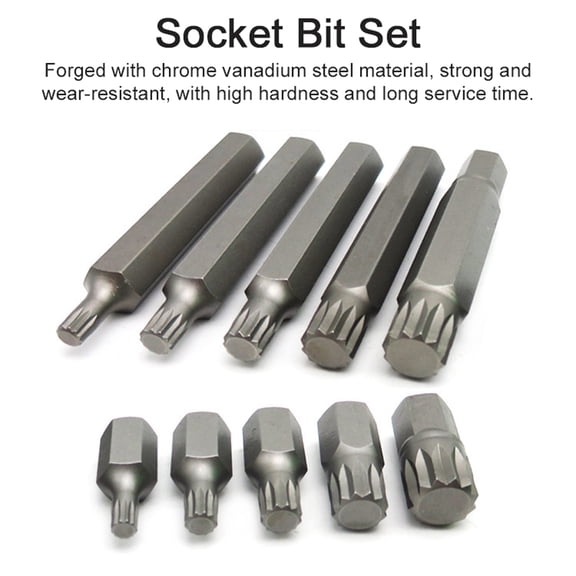 M Buder 40-Piece Chrome Vanadium Steel Socket Wrench Bit Set, Inner Hexagon & Twelve Point Stars, Bike Repairing Tools (12.99 inches / 33 cm)