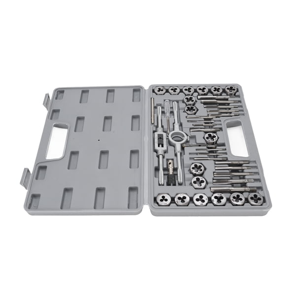 M Buder 40 Piece Metric and SAE Tap and Die Set M3 to M12 Alloy Steel Threading Tool Kit with Essential Handles, Wrenches, Gauges and Storage Case [cite: 8, 9, 13]