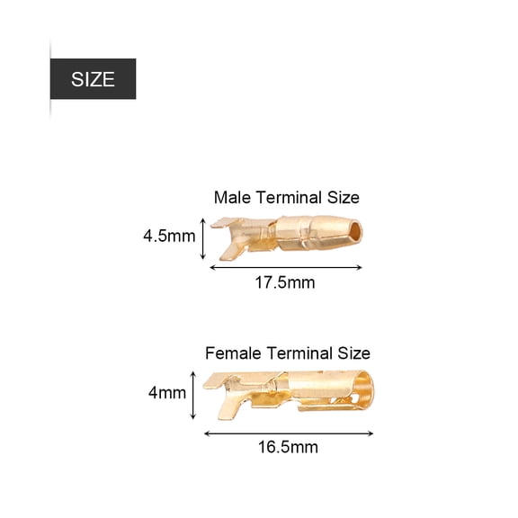 M Buder 40pcs 3.5mm Brass Bullet Connector Terminal Male & Female with Insulated Cover for Automotive Wiring 0.3-1.0mm2 (Approx. 0.14-0.39 inches)
