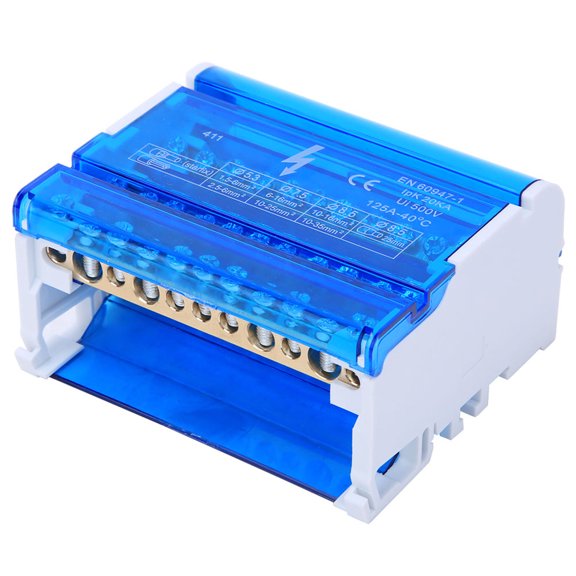 M Buder 411 Terminal Block Distribution Box Din Rail 4-Level Single Phase for Electrical Engineering Junction Box Cabinet Use Circuit Connection Solution (3.9 inches / 10 cm)[cite: 1]