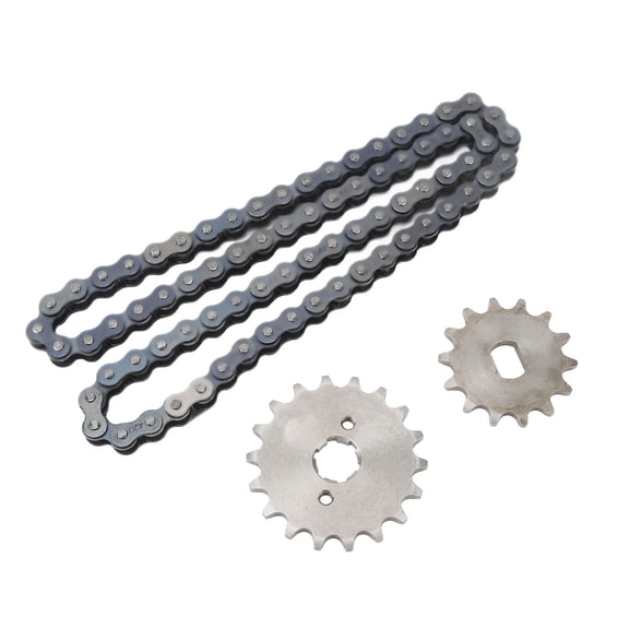 M Buder 420 18T Front Engine Sprocket 60 Links Chain 14T Rear Sprocket Kit For DIY Scooter ATV Motorcycle Bicycle (7.09 inches / 18.00 cm)[cite: 1]