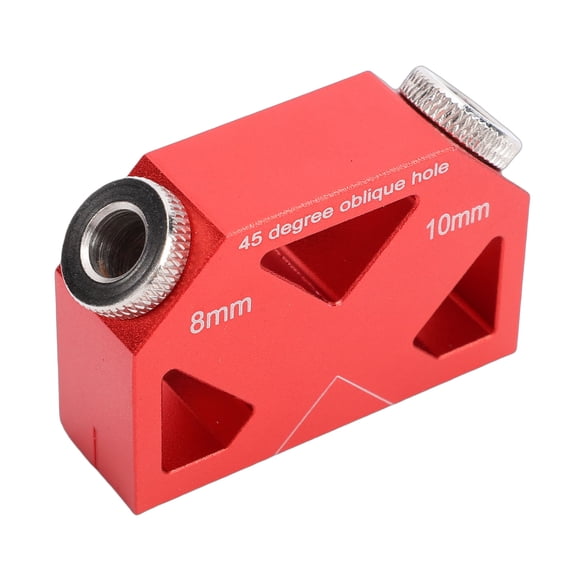 M Buder 45 Degree Inclined Hole Locator Pocket Hole Screw Jig Positioner Dowel Drill Guide Joiner for Woodworking Tools (2.17 x 0.75 x 1.5 inches / 55 x 19 x 38 mm)
