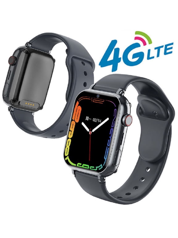 4G Kids Smart Phone Watch, 1.85 inches / 4.7 cm Touchscreen Smartwatch for Children, WiFi LBS Tracker Watch with Camera Video Call SOS Alert Pedometer Alarm Clock Games for Boys Girls, Black