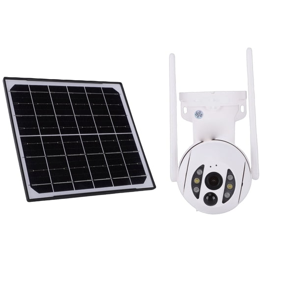 M Buder 4G Solar Security Camera 355 Pan 90 Tilt IP66 Waterproof AI Human Detection Outdoor Camera (7.87 x 5.12 inches)