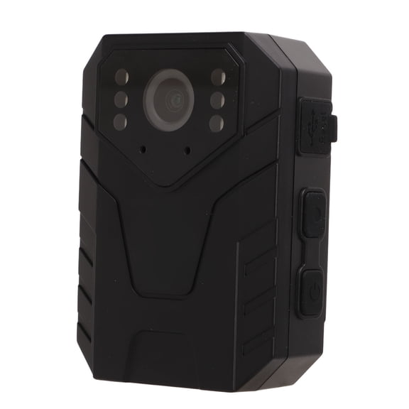 M Buder 4K HD Body Camera Clip On Wearable Security Video Recorder Night Vision Motion Detection Law Enforcement Mini Cam 2.0 inch Display 1800mAh Battery US Plug 5.51 in / 14 cm Black[cite: 1]