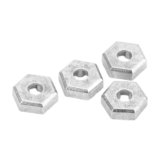 M Buder 4PCS 1/16 RC Hex Coupler Zinc Alloy Silver Wheel Hub Adapter for SCY 16101 16102 16103 16201 RC Cars