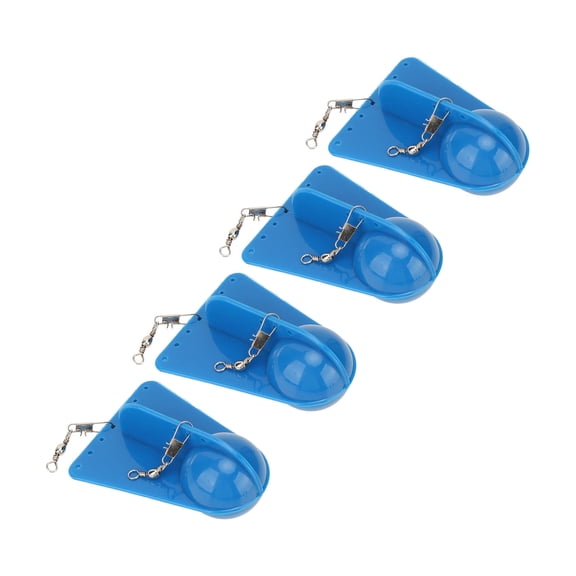 M Buder 4PCS Blue Plastic Round Belly Fishing Trolling Diving Board Tool for Boat and Deep Sea Fishing Accessories High Visibility Design Premium Material