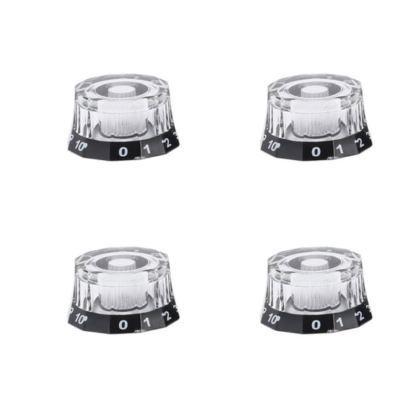 M Buder 4PCS Electric Guitar Volume Tone Control Knobs Plastic Top Hat Speed Knobs for LP Guitars, 6mm / 0.24 inches Inner Diameter