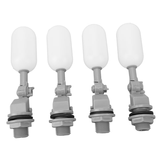 M Buder 4PCS Float Ball Valve DN15 1/2 Inch ABS PE Water Tank Humidifier Mini Float Valve Adjustable Arm Automatic Water Level Control Ball Valves