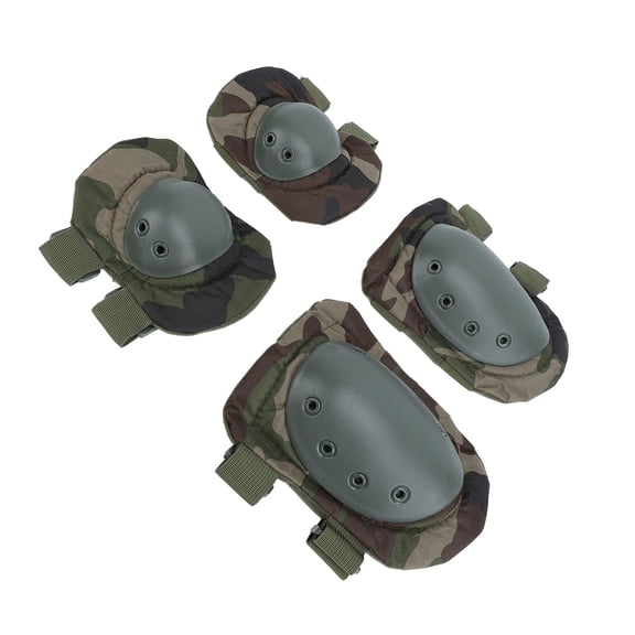 M Buder 4PCS Set Knee and Elbow Protective Pads Green Color Cap-Free Workwear Knee Sleeves Protector Strap Set for Engineering Home Maintenance Anti-Slip Memory Foam Pads 1 Pack