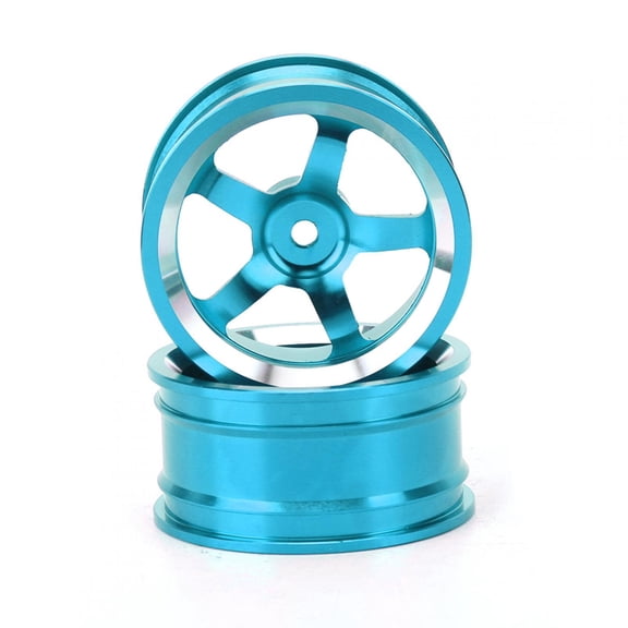 M Buder 4Pcs 1/10 Aluminum Alloy Wheel Hub Accessory RC Parts Fit for HSP 94123 Touring Drift Car Blue, High Performance Upgrade Kit, 2 inches / 5.08 cm Diameter