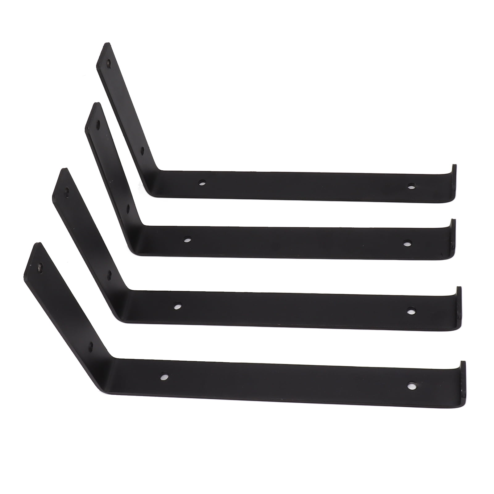 M Buder 4Pcs 9.8in L Shelf Brackets Heavy Duty Metal Hardware Easy Installation Strong Load Bearing Floating Wall L Brackets for Home Office Garage Organization - 9.8 inches / 25 cm