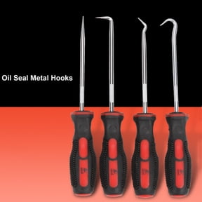 M Buder 4Pcs Automotive Oil Seal Metal Hooks Rubber O-Ring Removal Pick Set Car Screw Driver Hobby Tool for Vehicle Repair Maintenance Assorted Picks Set