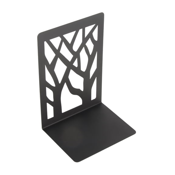 M Buder 4Pcs Metal Desk Book Ends Simple Decorative Stopper Easy Storage Bracket Heavy Duty Library Organizer