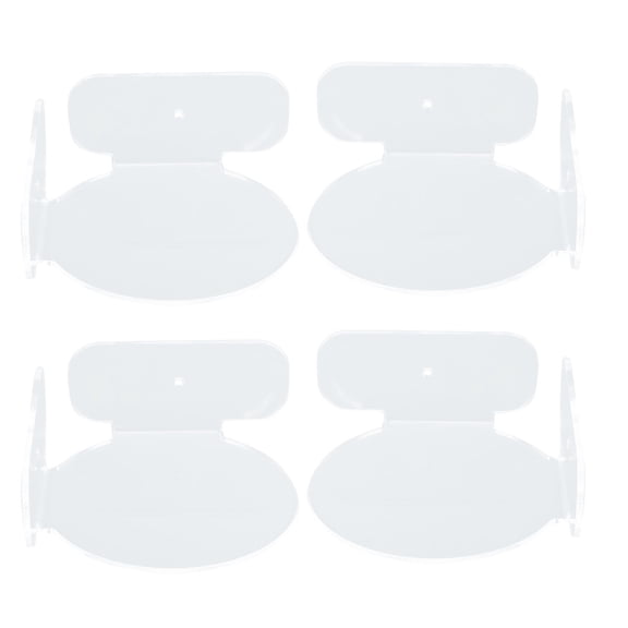 M Buder 4Pcs Mini Circular Corner Floating Shelf for Baby Monitor Security Camera Speaker, Space Saving Universal Wall Mount, Transparent (6.1 in / 15.5 cm)