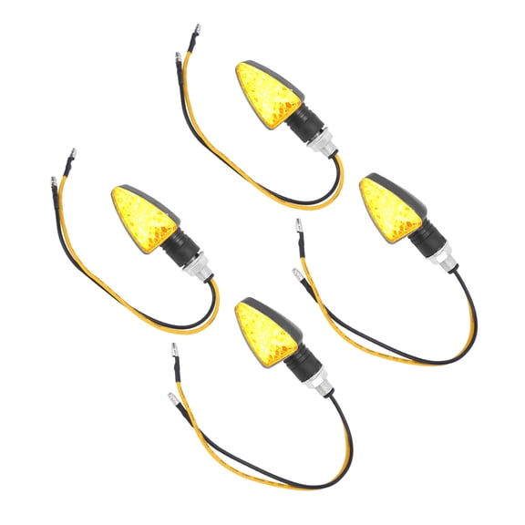 M Buder 4Pcs Motorcycle Turn Signal Light Triangular LED Indicator 1.5W 12V Amber for Dirt Bike Scooter Electromobile