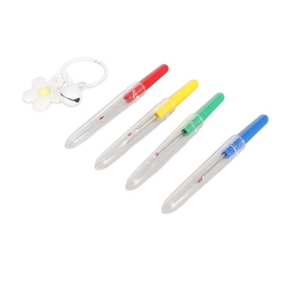 M Buder 4Pcs Sewing Seam Rippers High Carbon Steel Ergonomic Handle Red Mini Ball Thread Remover[cite: 1]