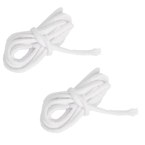M Buder 4mm Braid Cotton Candle Wicks for DIY Oil Lamps and Candle Making, Good Oil Absorbency & Durable Combustion, 2 Pcs Premium Thick Round Replacement Wicks (7 Inches / 17.8 cm)