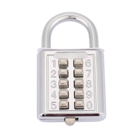 M Buder 5-Digit Combination Padlock, Heavy-Duty Zinc Alloy Password Lock for School Gym Lockers, Outdoor Fences, Toolboxes, and Cupboards, Keyless Entry System Security Hardware, Silver