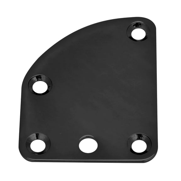 M Buder 5-Hole Neck Plate for ST Electric Guitar Deluxe Style DIY Replacement Parts, Aluminum Alloy, Lightweight, Black, 2.5 x 2.0 x 0.08 inches / 6.4 x 5.1 x 0.2 cm