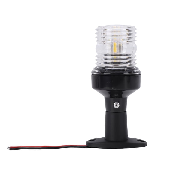 M Buder 5 Inch Boat LED Stern Light All Round Waterproof White Pontoon Navigation Light for Marine Jon Boat, 12-24V Signal Yacht Masthead Anchor Pole Light (5 inches / 12.7 cm)