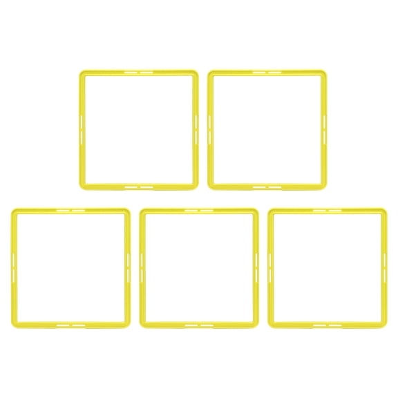 M Buder 5 Pcs Agility Training Rings Multifunctional Quadrilateral Physical Speed Training Rings for Basketball Football Yellow