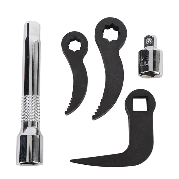 M Buder 5 Pcs Pry Bar Wrench Adapter Head Set, 1/2in & 3/8in Drive Crowbar with L Shape Prybar and Extension Bar, Heavy-Duty Half Shaft Removal Tool Kit (23 x 19 x 5 cm / 9.05 x 7.48 x 1.97 inches)