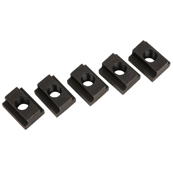 M Buder 5 Pieces Black Oxide Finish 45 Steel M12 T Slot Nuts for Machine Tool Tables Industrial Hardware Fasteners