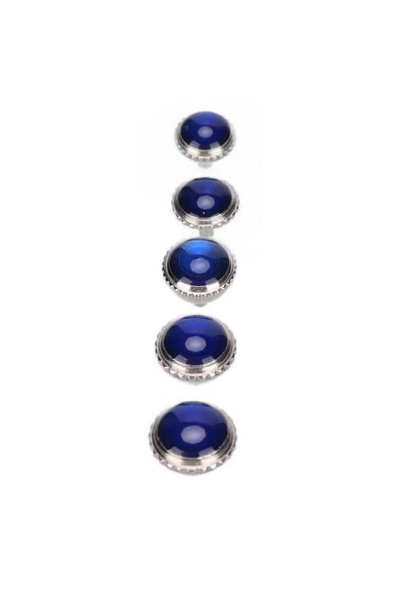 5 Pieces Steel Blue Balloon Replacement Watch Crown Parts Assortment Kits, Professional Watch Repair Accessories for Men and Women, Silver Color (Includes 5.5mm, 6mm, 6.5mm, 7mm, 7.5mm Sizes)