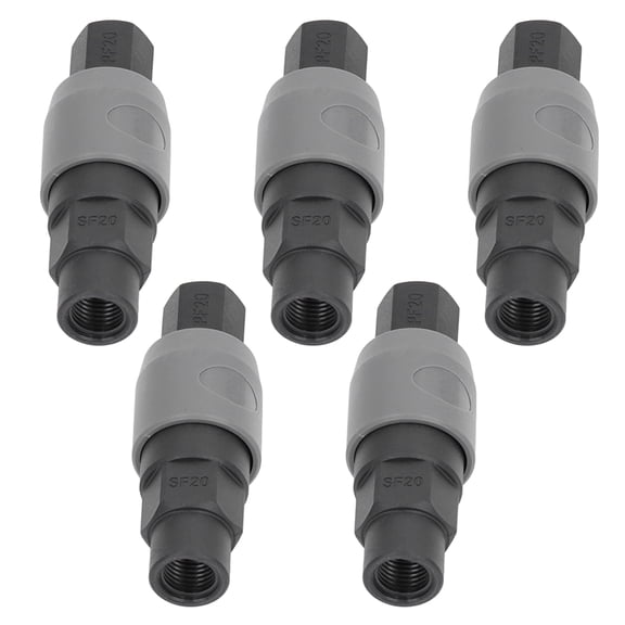 M Buder 5 Sets Pneumatic Fitting Air Coupler Quick Connector Type C Self Locking Female Thread (SF+PF20) 0.51 inches / 13 mm