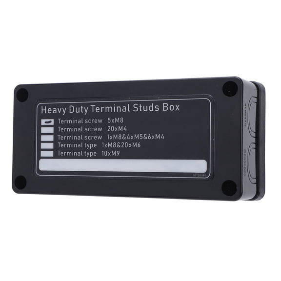M Buder 5 Way Power Distribution Block DC48V 300A M8 X 5 Heavy Duty Safe Connection Marine Battery Bus Bar for Vehicles Boats RVs, Black Negative Line Connection