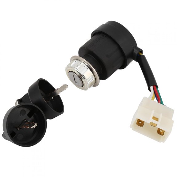 M Buder 5 Wires Ignition Start Key Switch for 2KW-5KW 186 Gasoline Generator Accessories Heavy Duty Electrical Replacement Engine Control Switch Key Kit (3.15 x 1.57 Inches / 8 x 4 cm)