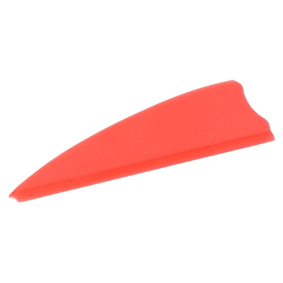 M Buder 50 Pcs Feather Fletching Shield Arrow Fletches Plastic Vanes for Outdoors Archery Compound Recurve Bows DIY Replacement Parts, Red