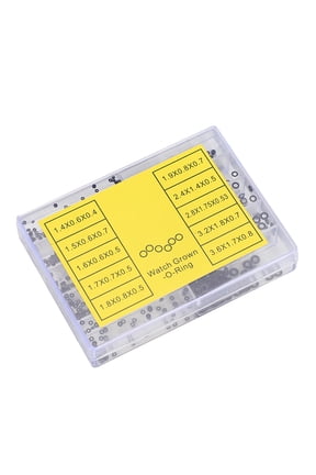 500Pcs Watch Crown O Ring Waterproof Seals Rubber Head Sealing Washers Professional Watchmaker Repair Tool Kit Accessory Assortment (10 Sizes) 9 inches / 22.8 cm