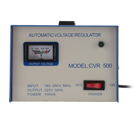 M Buder 500W AC Voltage Stabilizer Single Phase Automatic Regulator for Household Appliance EU Plug (11.02 inches / 28 cm)