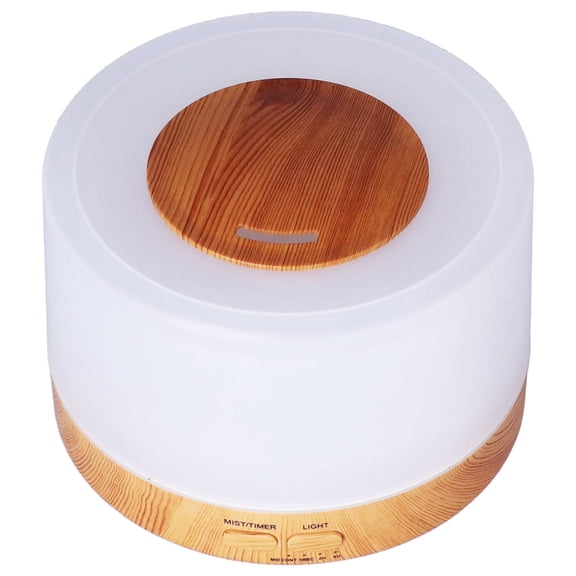 M Buder 500ml / 16.9 oz Aroma Diffuser Remote Control Ultrasonic Colorful Spray Fragrance Humidifier for Home Office Spa Yoga, Light Wood Grain Anti-Dry Burning Essential Oil Diffuser (AU Plug)